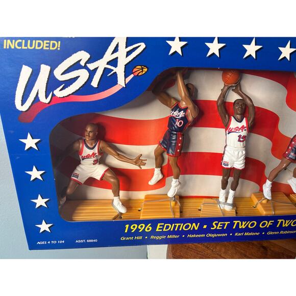 Vintage 1996 USA Basketball Starting Lineup – COMPLETE SEALED Two-Box Sets 1 & 2 - Picture 8 of 16